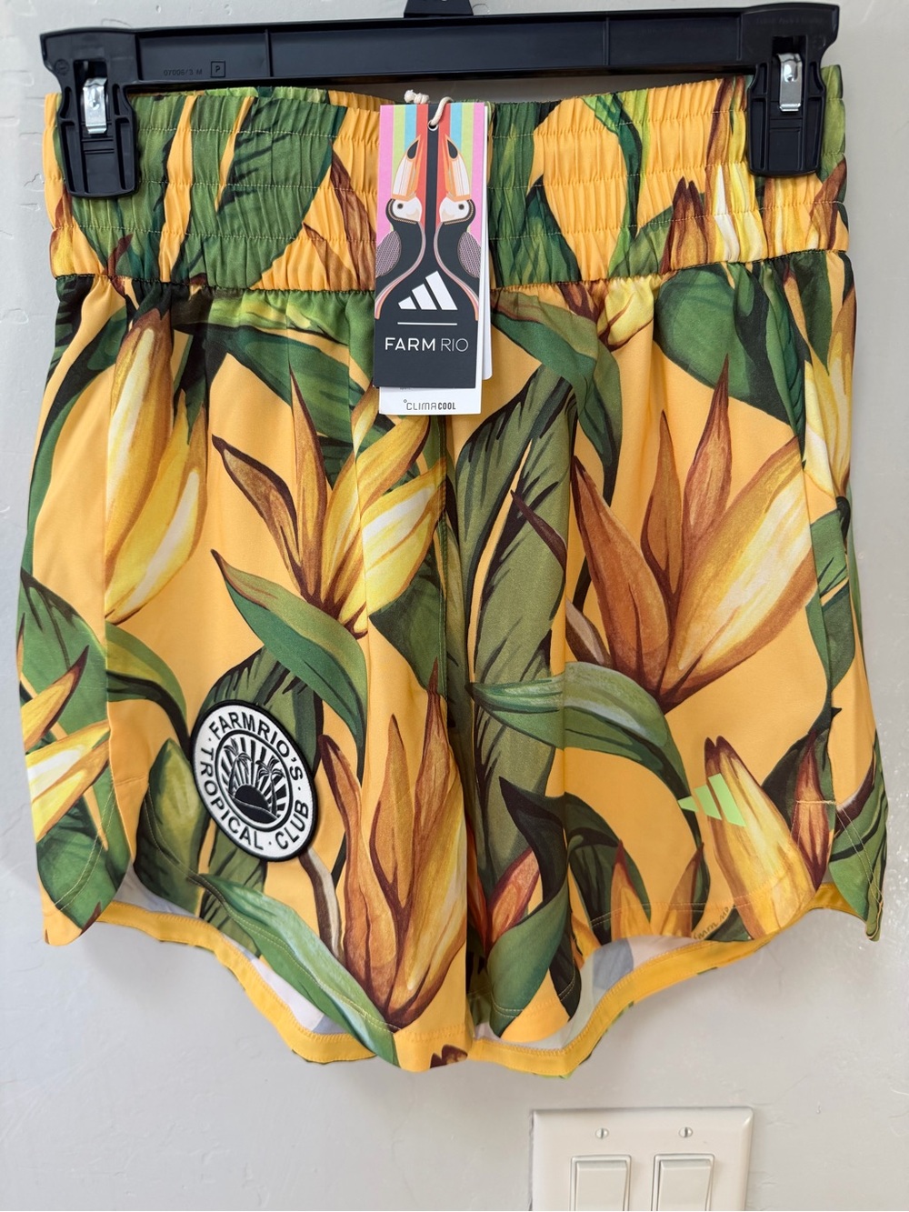Adidas x FARM Rio Training Pacer Shorts XS Tropical Floral Running Athletic NWT